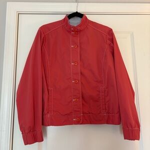Liz Claiborne Coral Pink Women’s Jacket - Cotton Lined Light Button Front